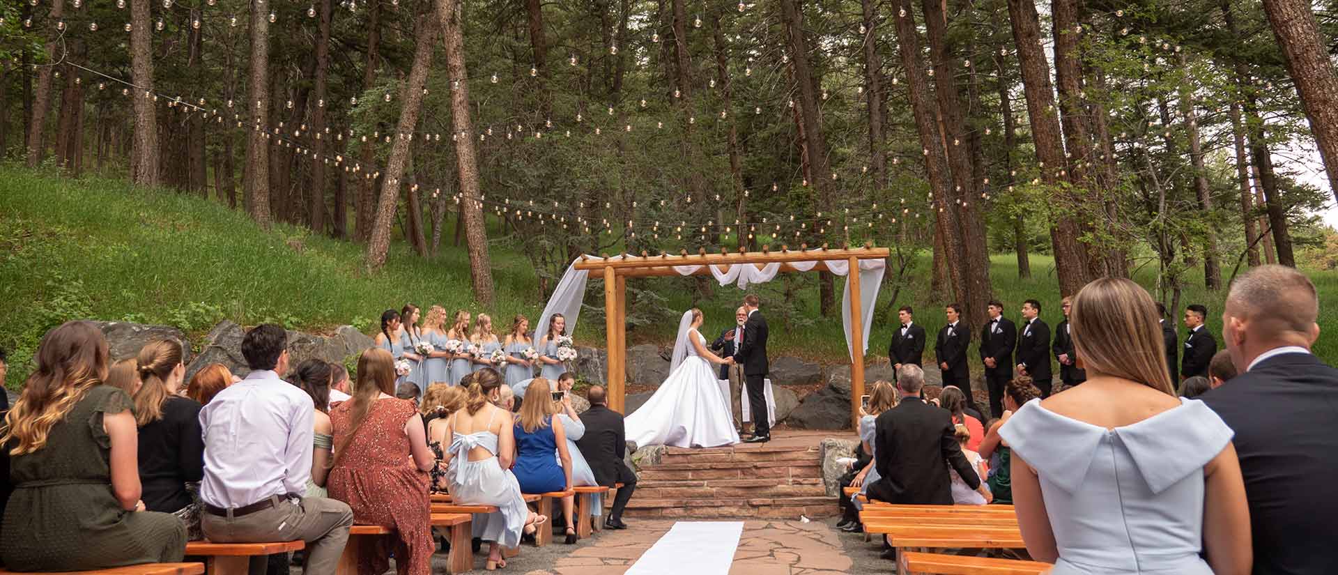 wedding ceremony forest Golden, Colorado